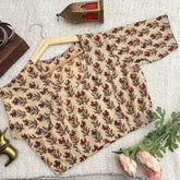 Vriksham Premium Floral Printed Readymade Blouse-Kalamkari Print-Skin Color-VS4523